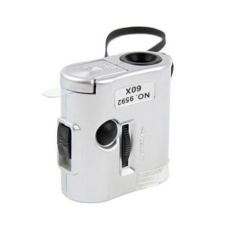 Mini Microscope Optique De Poche Zoom X60 Bijoux Pièce De Monnaie