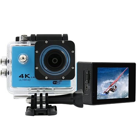 Caméra Étanche 4k Sport Ecran Lcd 2' Pouces Option Slow Motion Wi-fi Hdmi  Bleu Yonis à Prix Carrefour