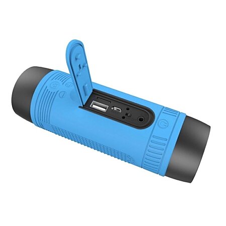 Enceinte sans fil Boompods Zero Talk Enceinte Bluetooth  Alexa  intégré directement, fonction mains libres, anti-chocs, étanche à leau bleu