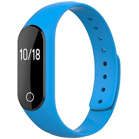 Bracelet connecté Bluetooth compteur calorie podomètre bleu