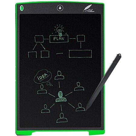 Tablette Graphique Écriture Dessin Enfant LCD 12 Pouces Vert YONIS