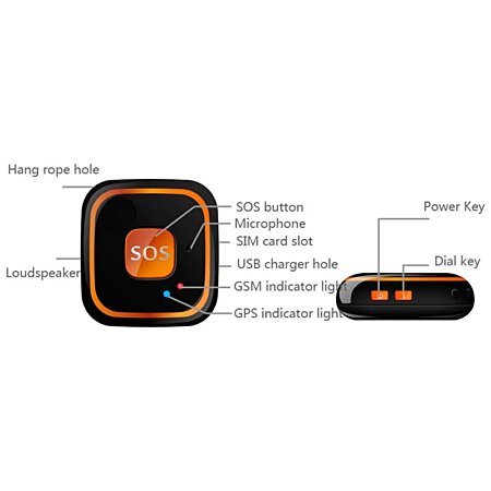 Traceur GPS Portable Télé Secours SOS / Micro Espion GSM Carte SIM Alarme  Neuf