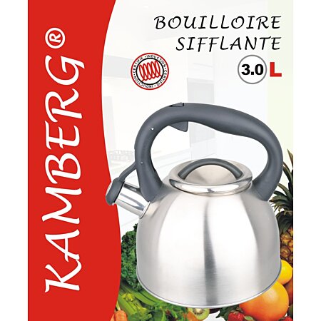Kamberg - Bouilloire Électrique Inox 18/10-1,8 Litres - 1500 W