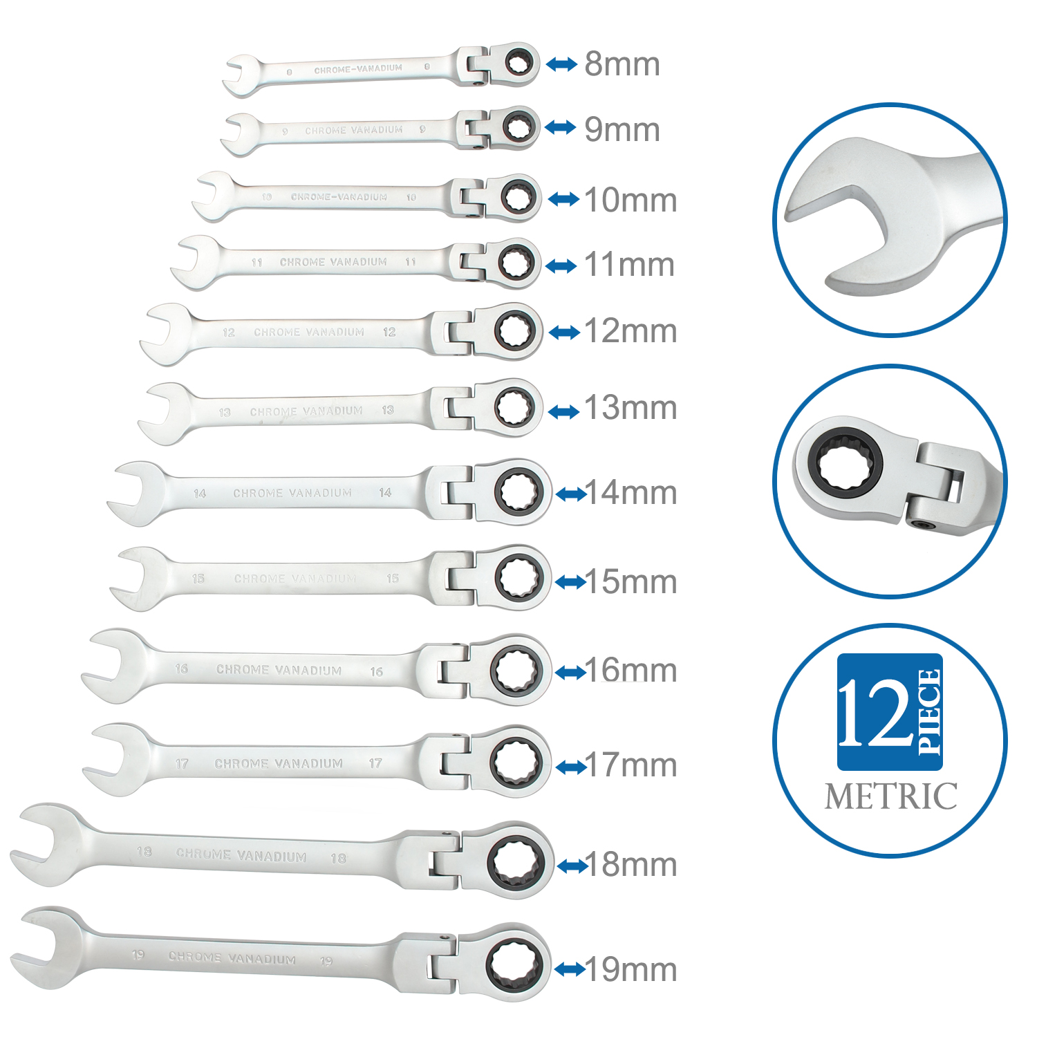 Lot De 11 Clés Plates 6 à 23 Mm - Marques Diverses, Occasion, Livraison Gratuite