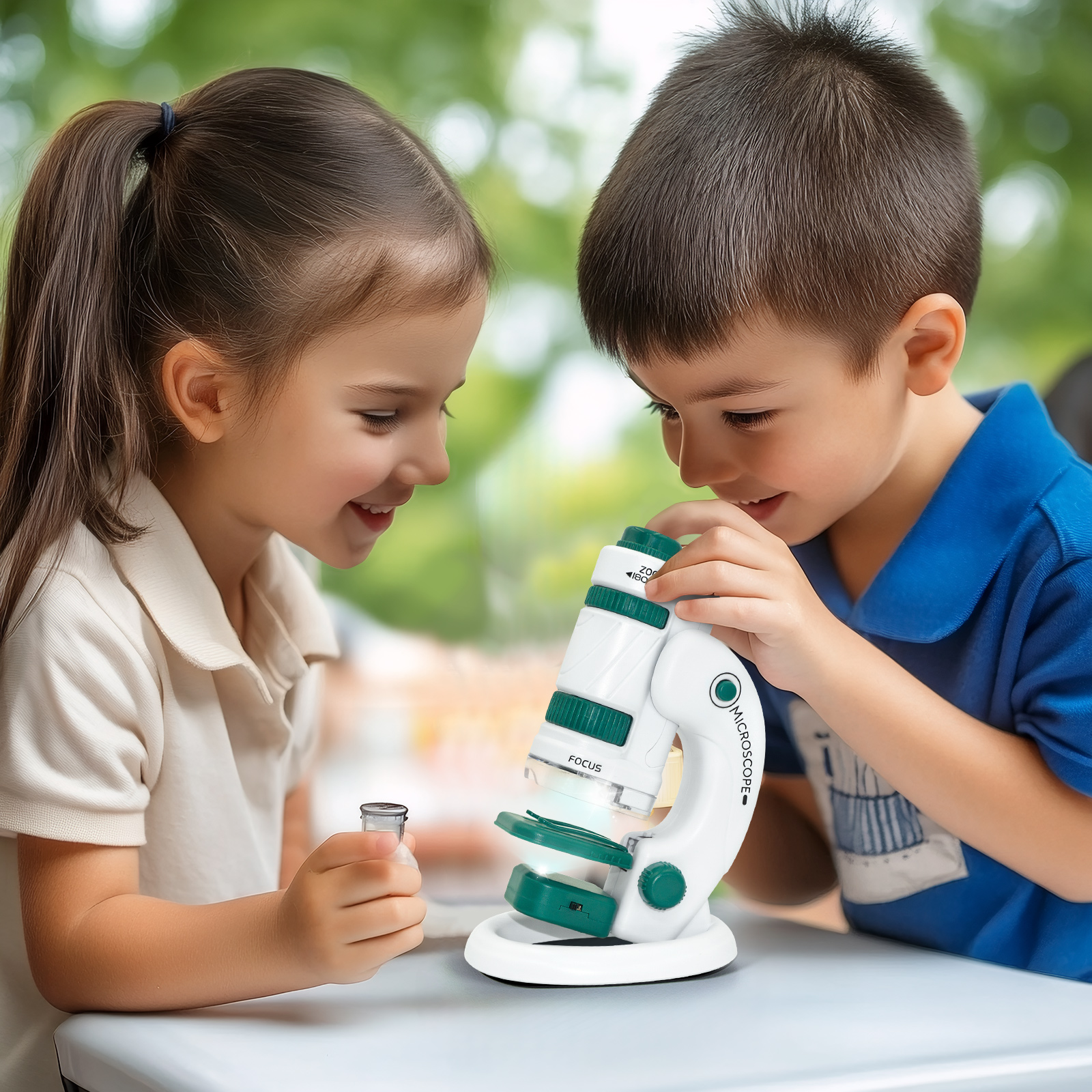 Microscope Enfant Portable 200x à 1200x Avec Lumière LED – Loupe Scientifique Éducative Pour Enfants Curieux, Idéal École Et Aventures En Plein Air