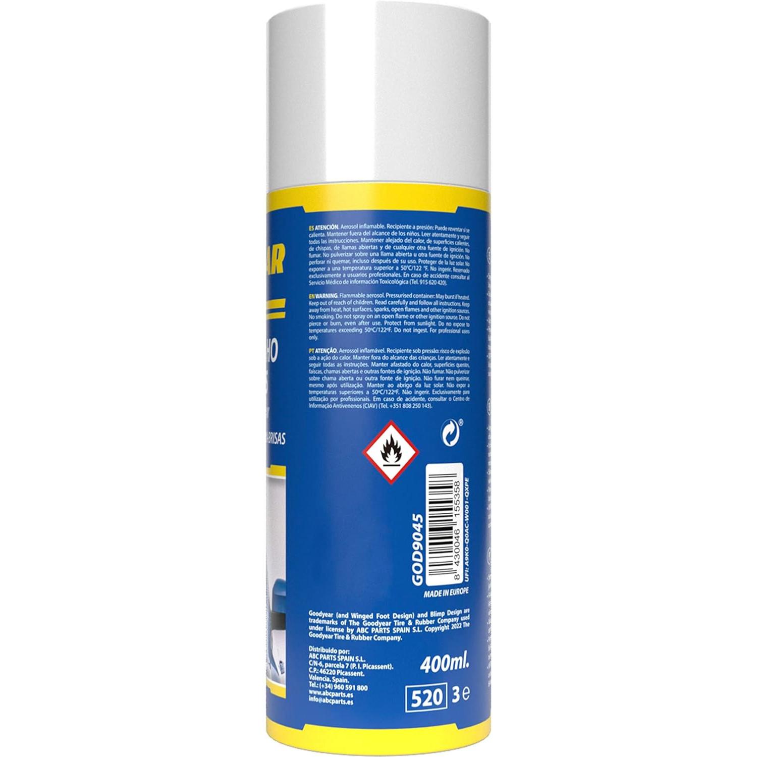 SPRAY ANTI-BUÉE POUR PARE-BRISE, VITRES, MIROIRS GOODYEAR 400 mL