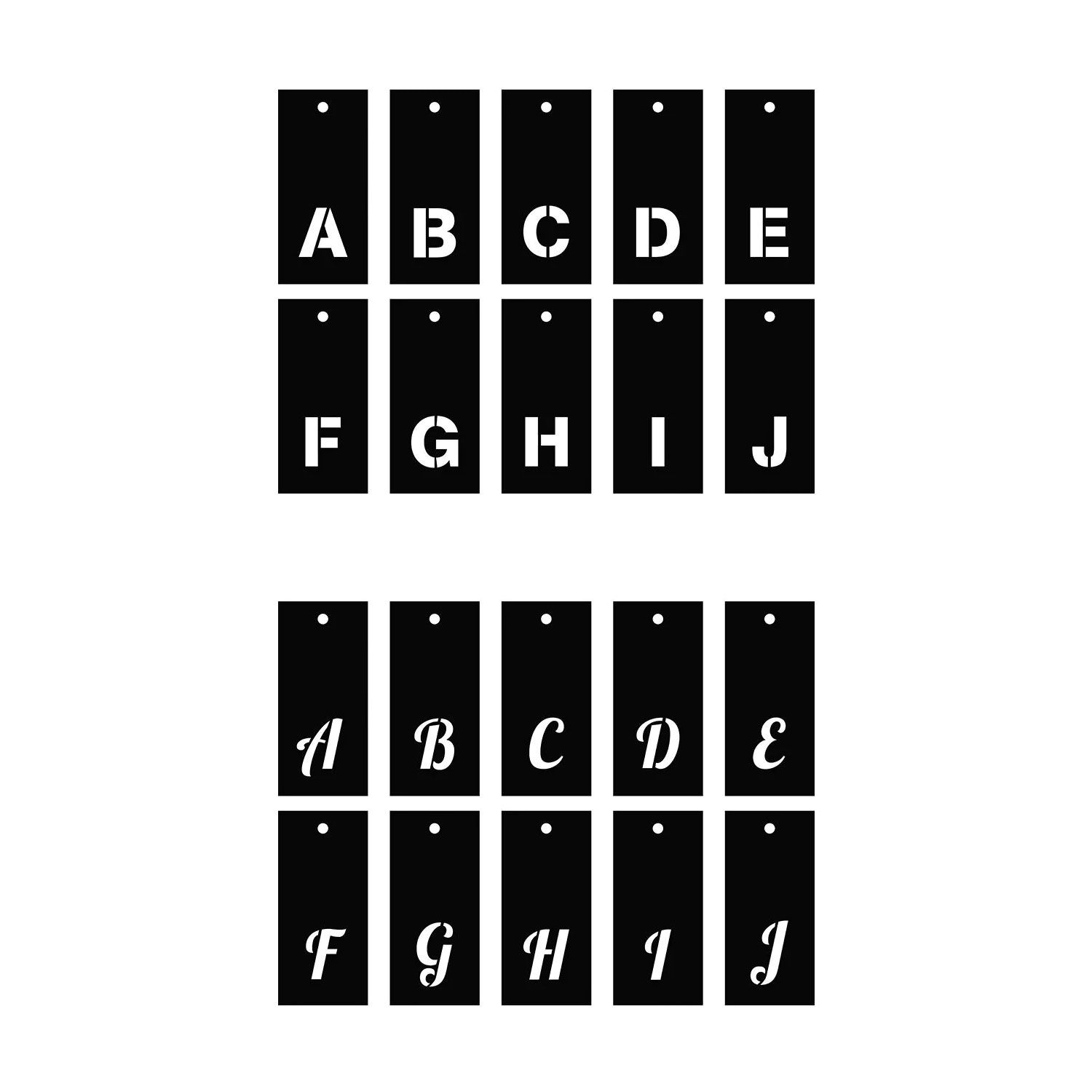 Pochoirs alphabet 140 motifs, lettres et chiffres au meilleur prix |  E.Leclerc, image size:1500x1500