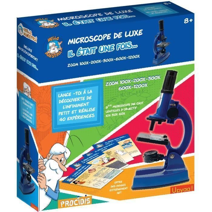 HELLO MAESTRO - Coffret Microscope - Microscope pour enfant - Inspiré de la  série Il était une fois - Jeu scientifique - Dès 8ans au meilleur prix
