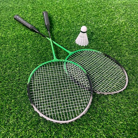 Set Badminton Vert 295 x 38 x 154 cm - Filet + Raquettes + Volants