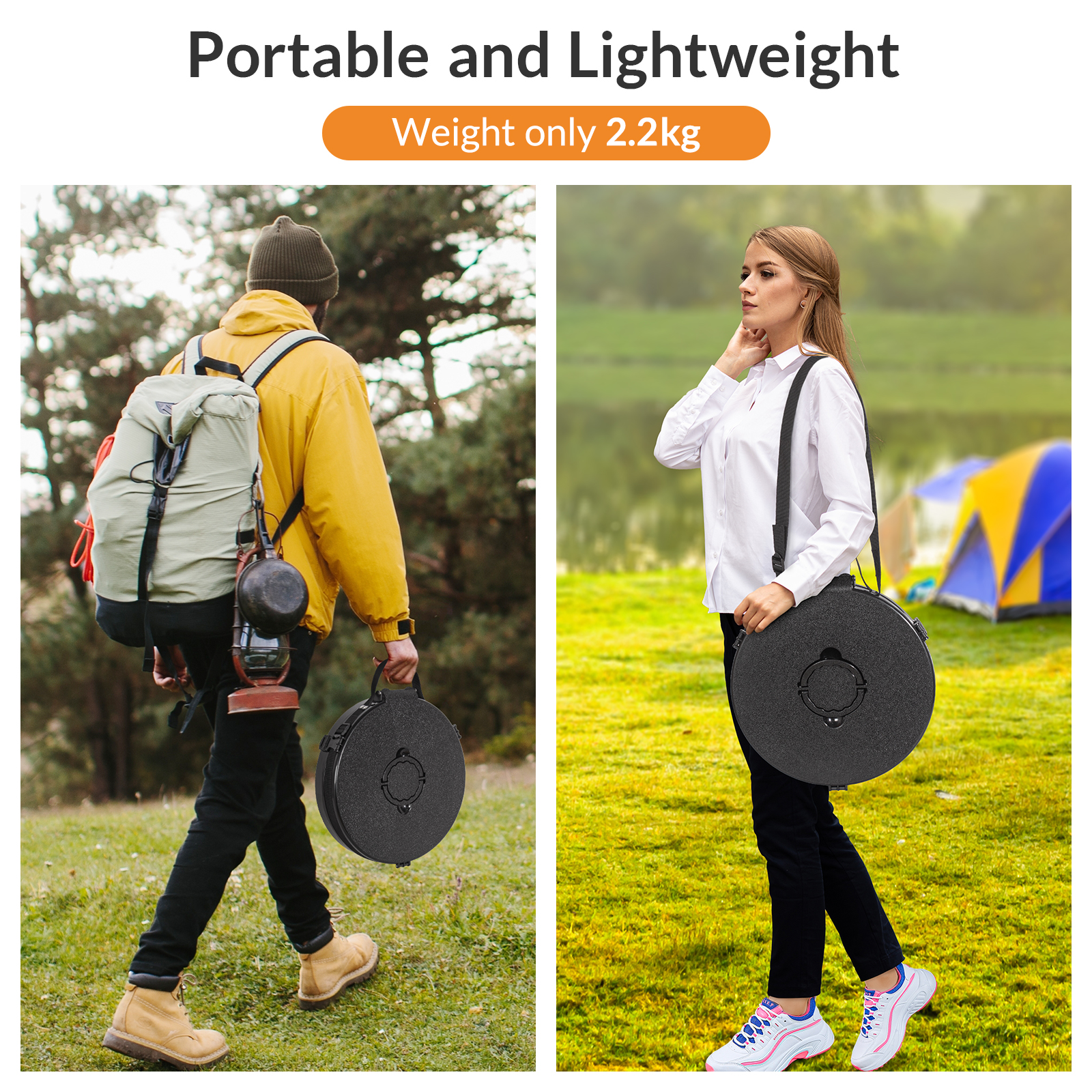 Toilettes De Camping Portables - WC Pliable Pour Randonnée, Voyage, Jardin - Conception étanche, Facile à Nettoyer