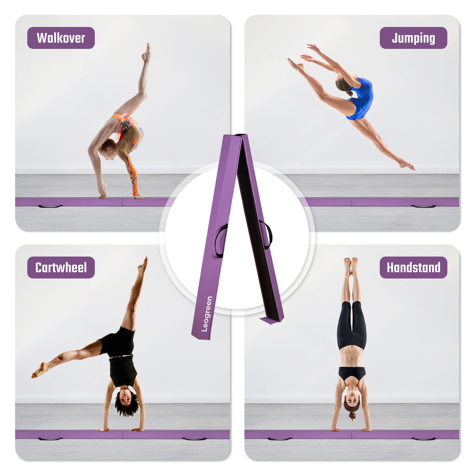 Poutre D'équilibre Pliable UKing - Barre De Gym Enfant 2,1 M, 100 Kg, Pour Entraînement à La Maison