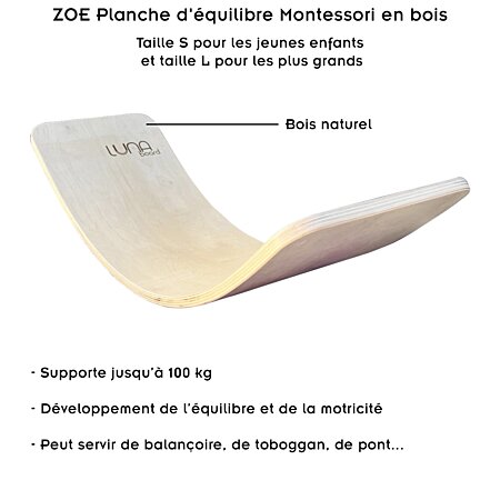 Planche d'équilibre Montessori en bois - MON MOBILIER DESIGN - ZOE