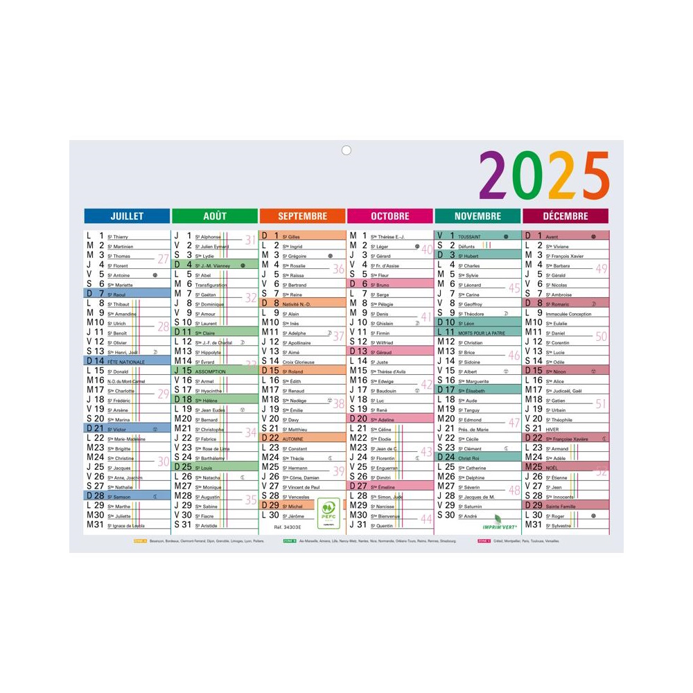 Calendrier Mural 2025 Élégant Morandi - Planificateur Annuel 52,5 X 74,2 Cm Avec 4 Stylos, Autocollants Et Rubans Adhésifs