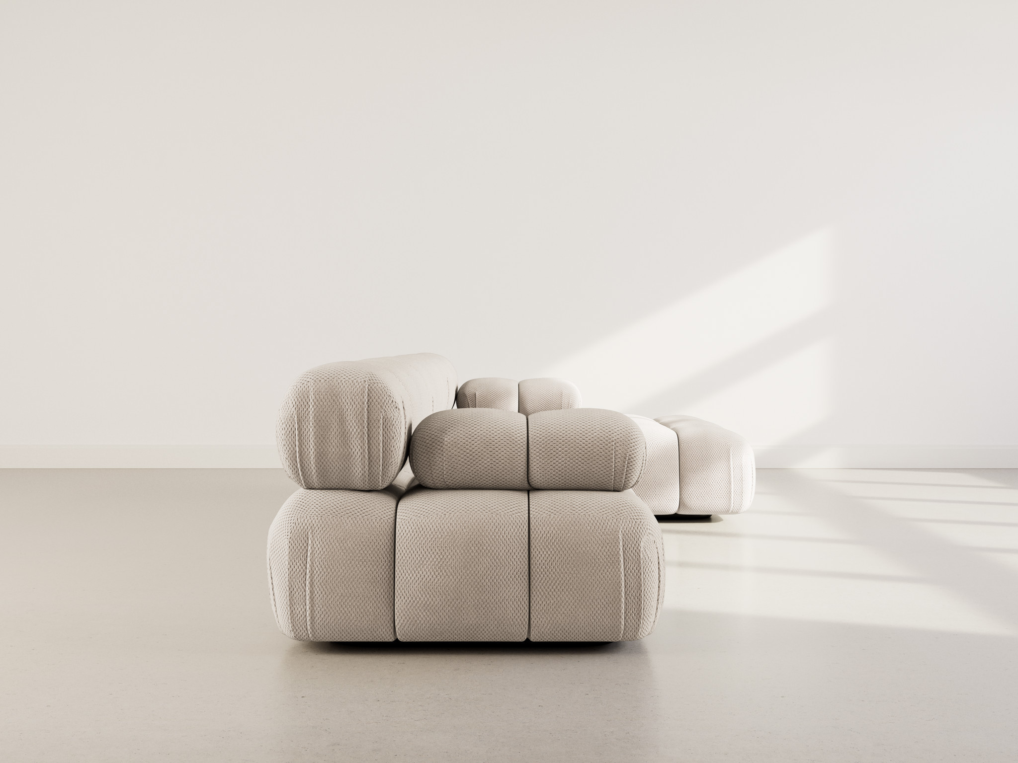 Canapé Modulable D'angle Gauche 4 Places En Velours Noir - Lisa Design Ruby