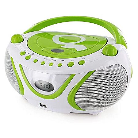 mini chaine hifi Radio Lecteur CD MP3 USB vert blanc au meilleur prix