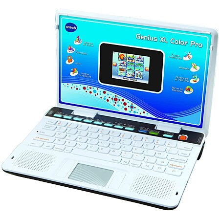 mini ordinateur portable avec 90 activités pour enfant Genius Xl Color Pro  blanc noir au meilleur prix