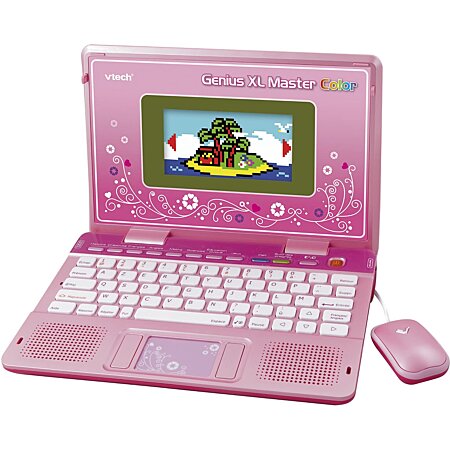mini ordinateur portable avec 90 activités pour enfant Genius Xl Color Pro  rose