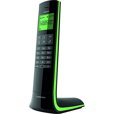 telephone fixe sans Fil sans répondeur noir vert