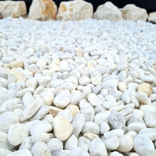 PACK BIG BAG 140M² Petit Galet Blanc Pur 8/12 Big Bag 1,5T