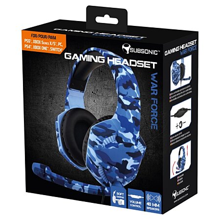 Casque Gaming Foot Bleu Avec Micro Pour Ps5 - PS4 - Xbox One