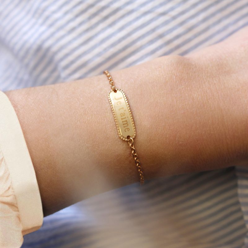 Lot 3 Bracelets Fantaisie Plaque Or & Gourmette - Bijoux Vintage - Occasion - Jewels