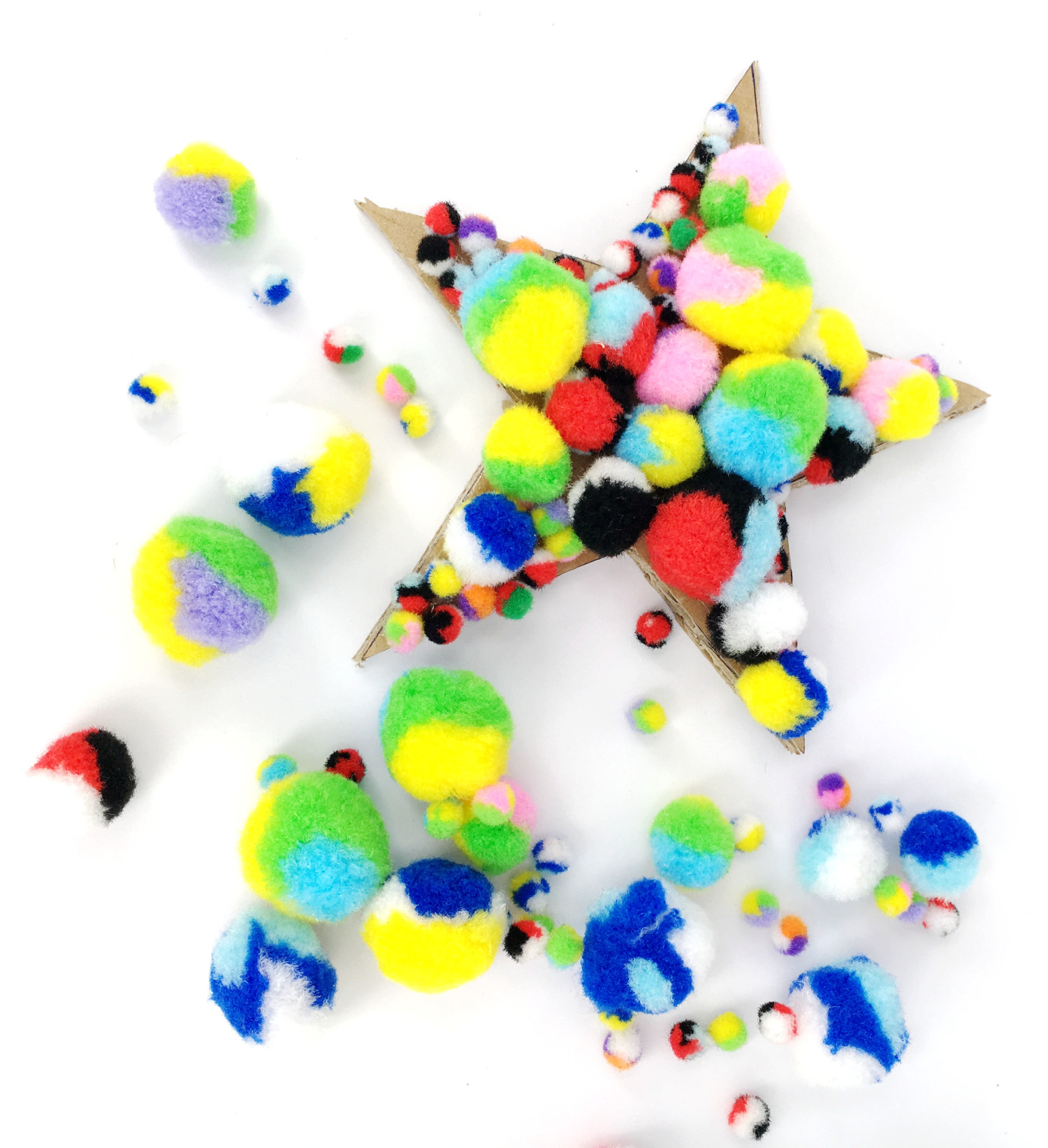 Perlin - Pompons 30 Mm - 3 Cm - Mélange De Couleurs - Pompons