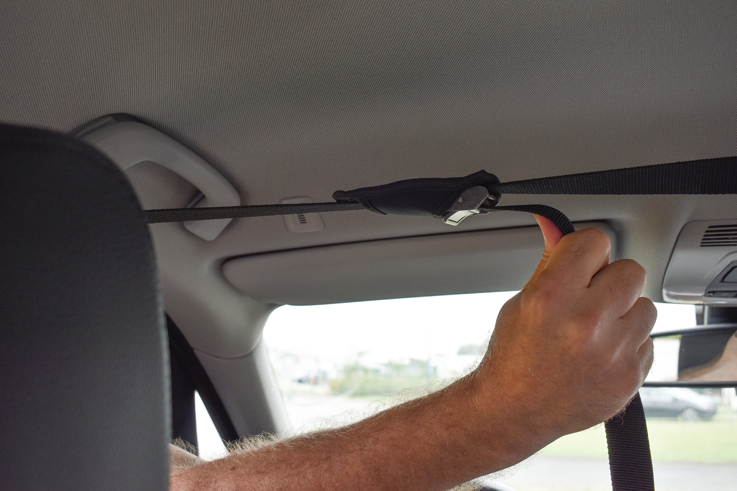 Lot De 2 Paires De Barres De Toit En J Pour Canoë, Pagaie, Planche De Surf Sur Voiture Suv Et Camion Comprend 4 Sangles Darrimage Pour Barres De Toit De 24 M