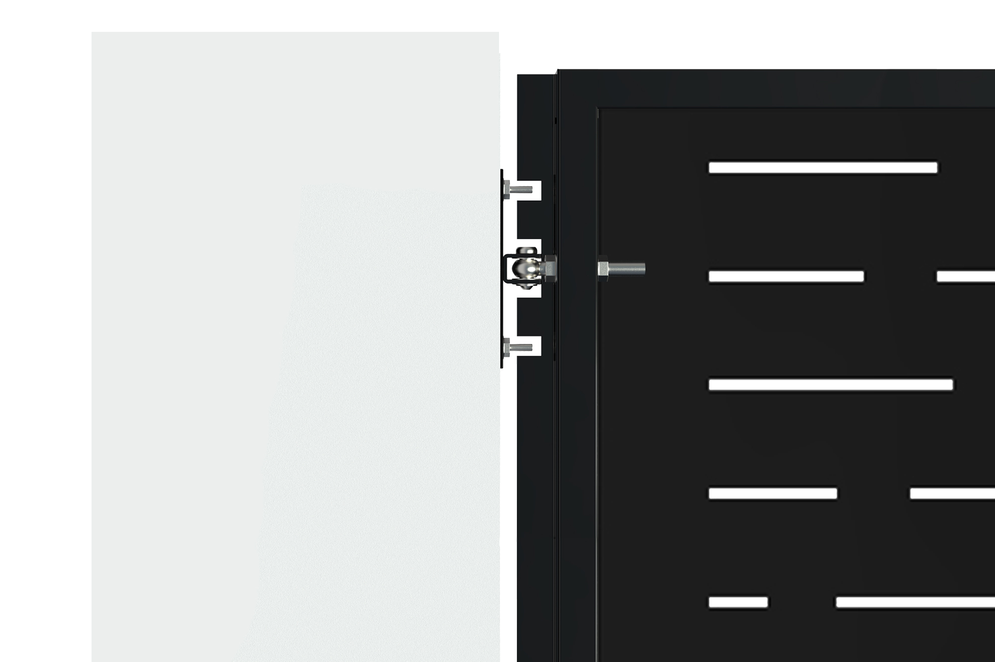 Portillon acier 1m NALI VELETA H.160cm Noir mat