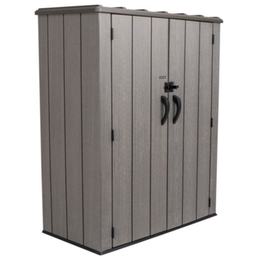 Armoire de jardin rangement résine imitation bois / capacité 1,94 m3