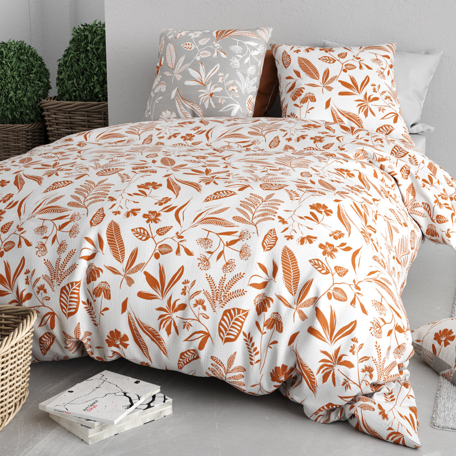 Jaillissant partout - motif de bloc de couette fleur - France