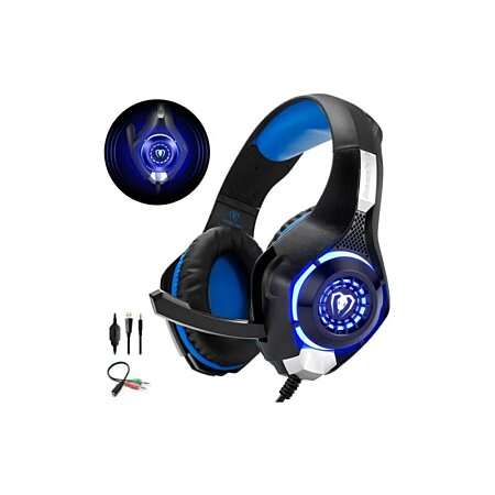 Casque Gaming Gamer PC PS4 Xbox One S Micro Pro Anti Bruit LED