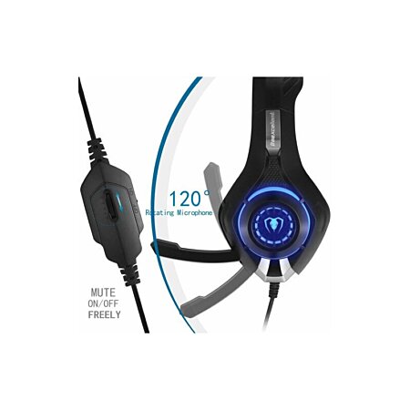 Casque Gaming Gamer PS4 Xbox One S PC Micro Pro Anti Bruit Jeux Stéréo -  Bleu/ bleu foncé au meilleur prix