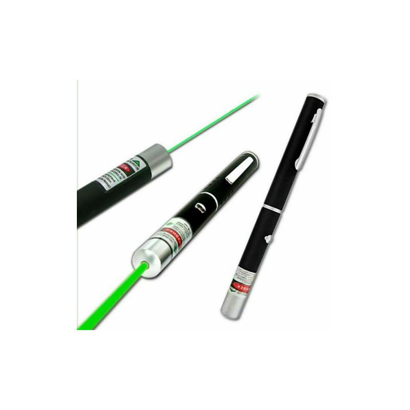 Stylo pointeur laser vert 5mW avec embouts