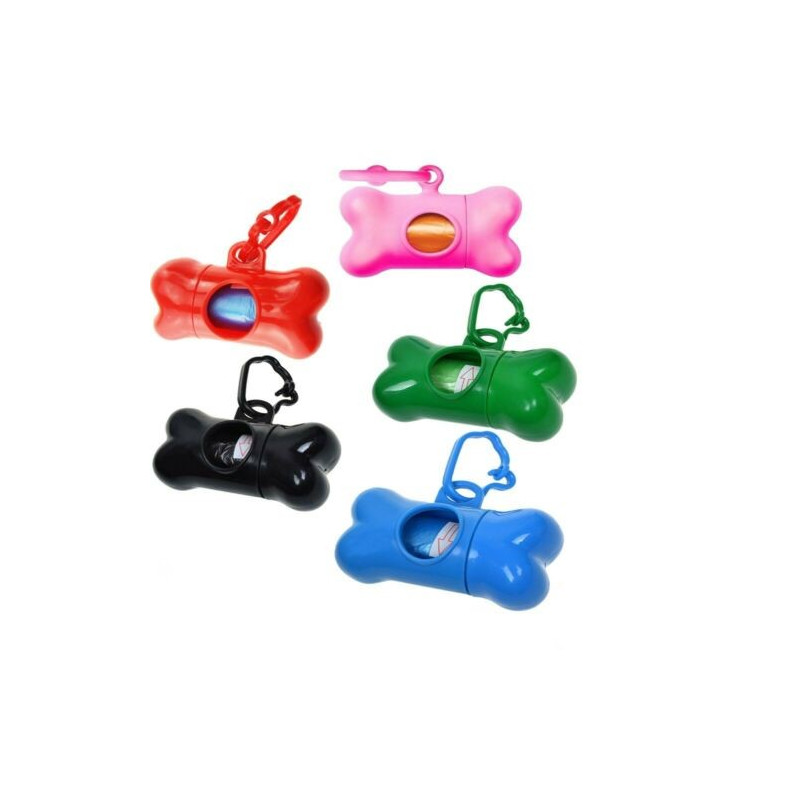 Distributeur De Sacs à Crottes Pour Chien - Boîte Portable Avec Mousqueton Gris