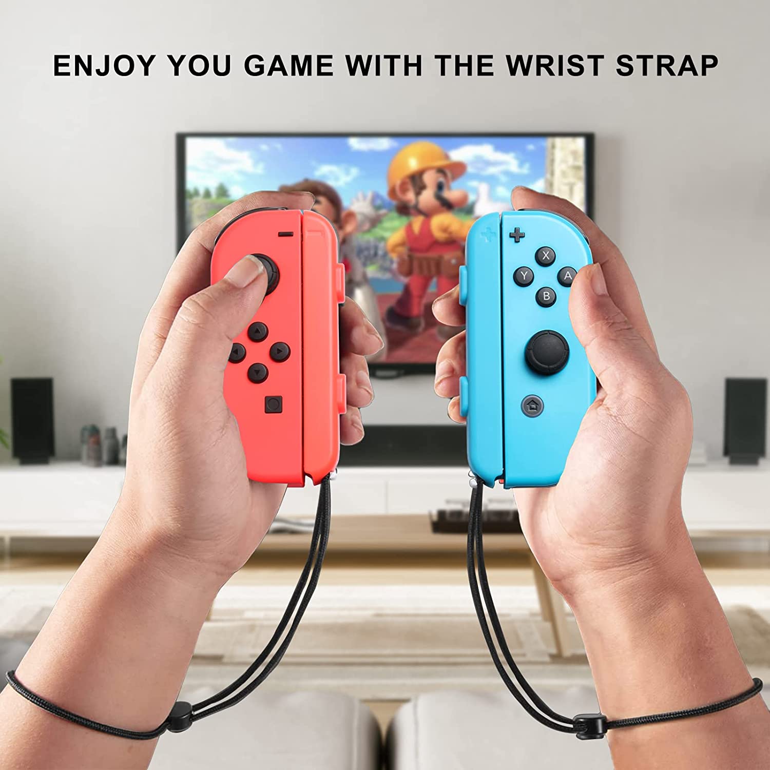 Lot De 2 Dragonnes De Rechange Pour Manette Meta 2, Blanches