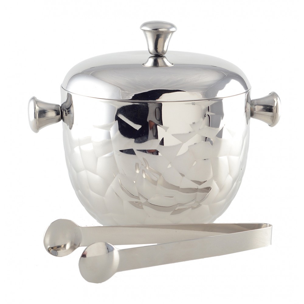 Seau à Glaçons En Acier Inoxydable De 3 L, Avec Poignée De