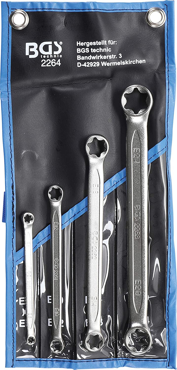 Jeu De Clés Torx BGS à œil (E6-E8, E7-E11, E10-E12, E14-E18, E16-E22, E20-E24) - Neuf