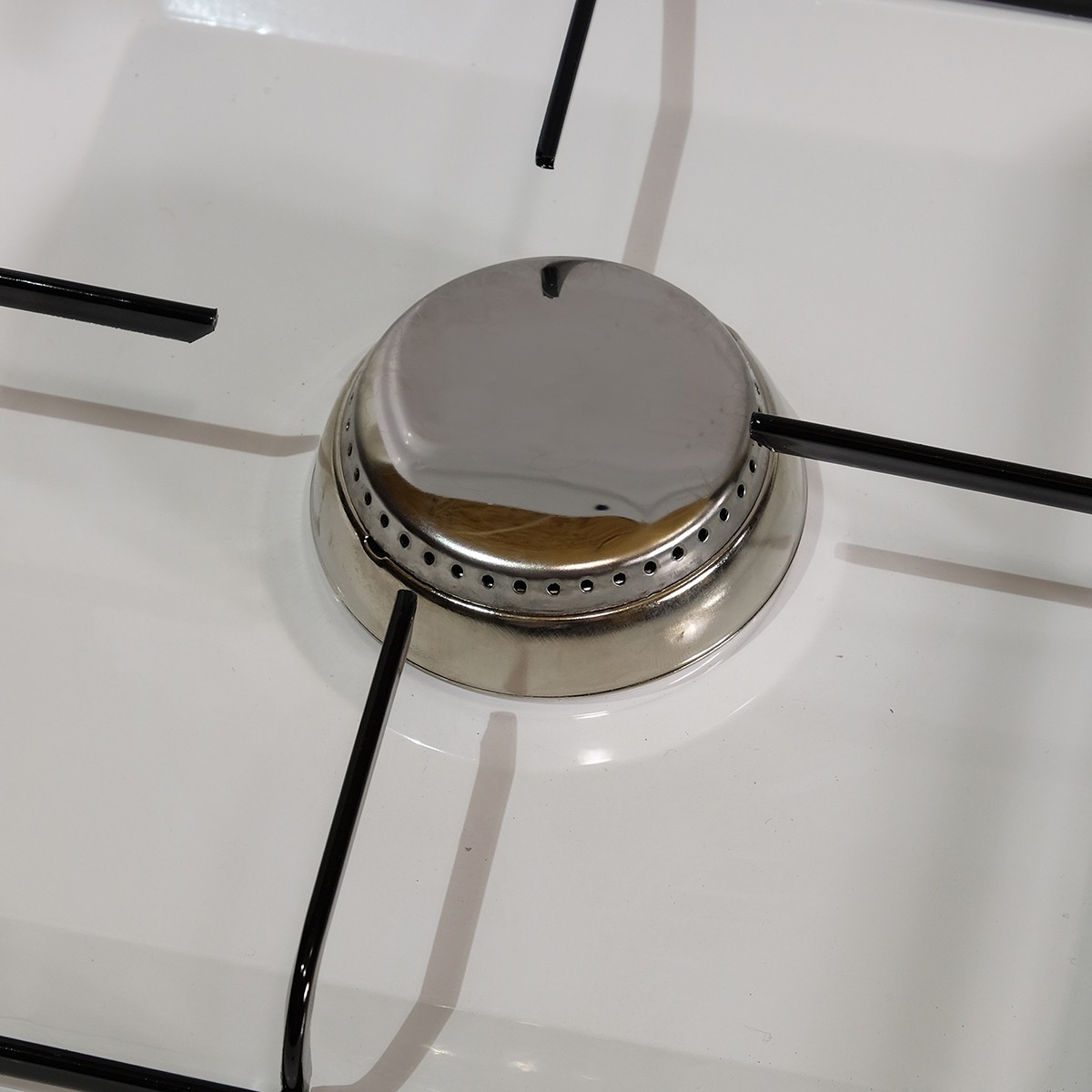 Réchaud Gaz 1 Feu De Camping - Blanc, Grille En Acier émaillé | Compact Et Portable Pour Pique-nique, Jardin