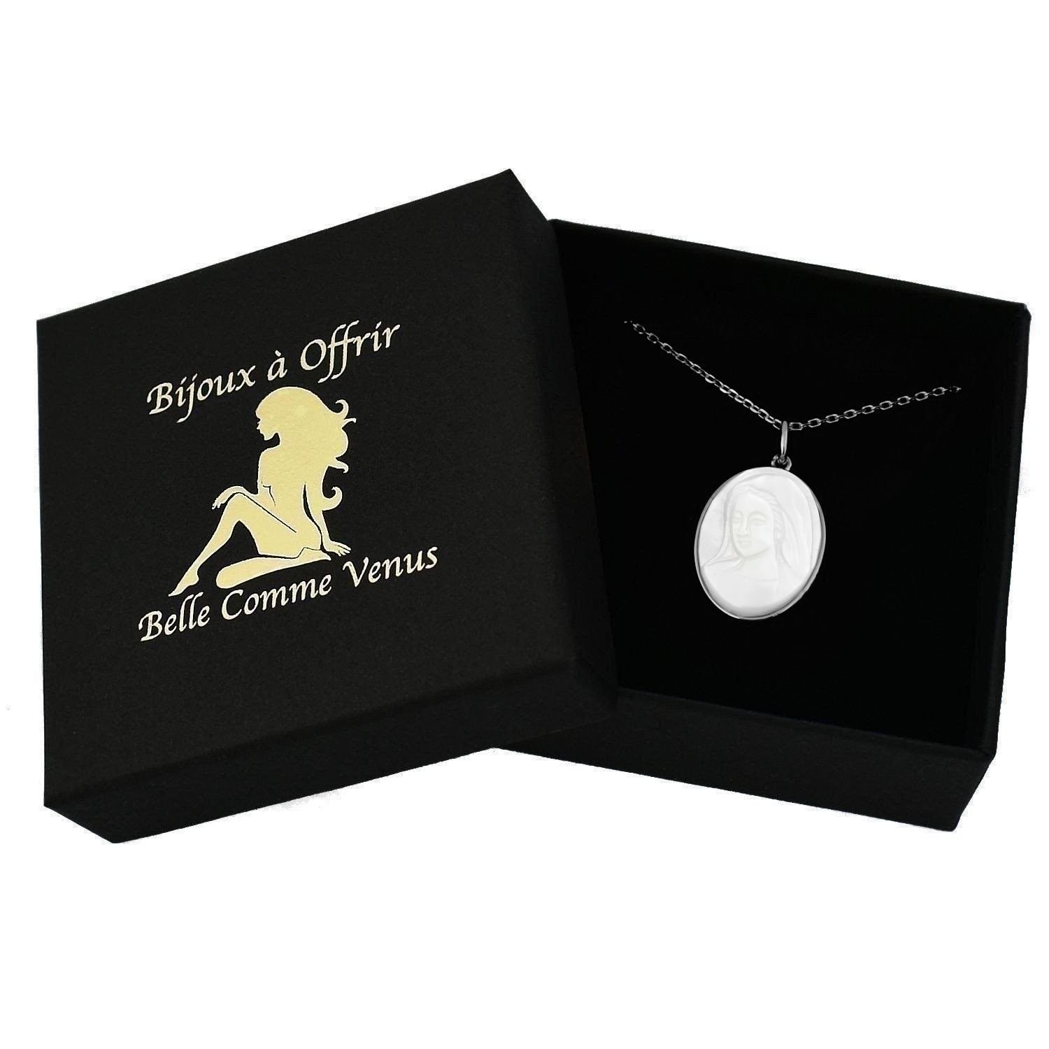 Pendentif Vierge Marie En Argent 925 Rhodié - Oval, Sans Nickel, Neuf Avec étiquettes
