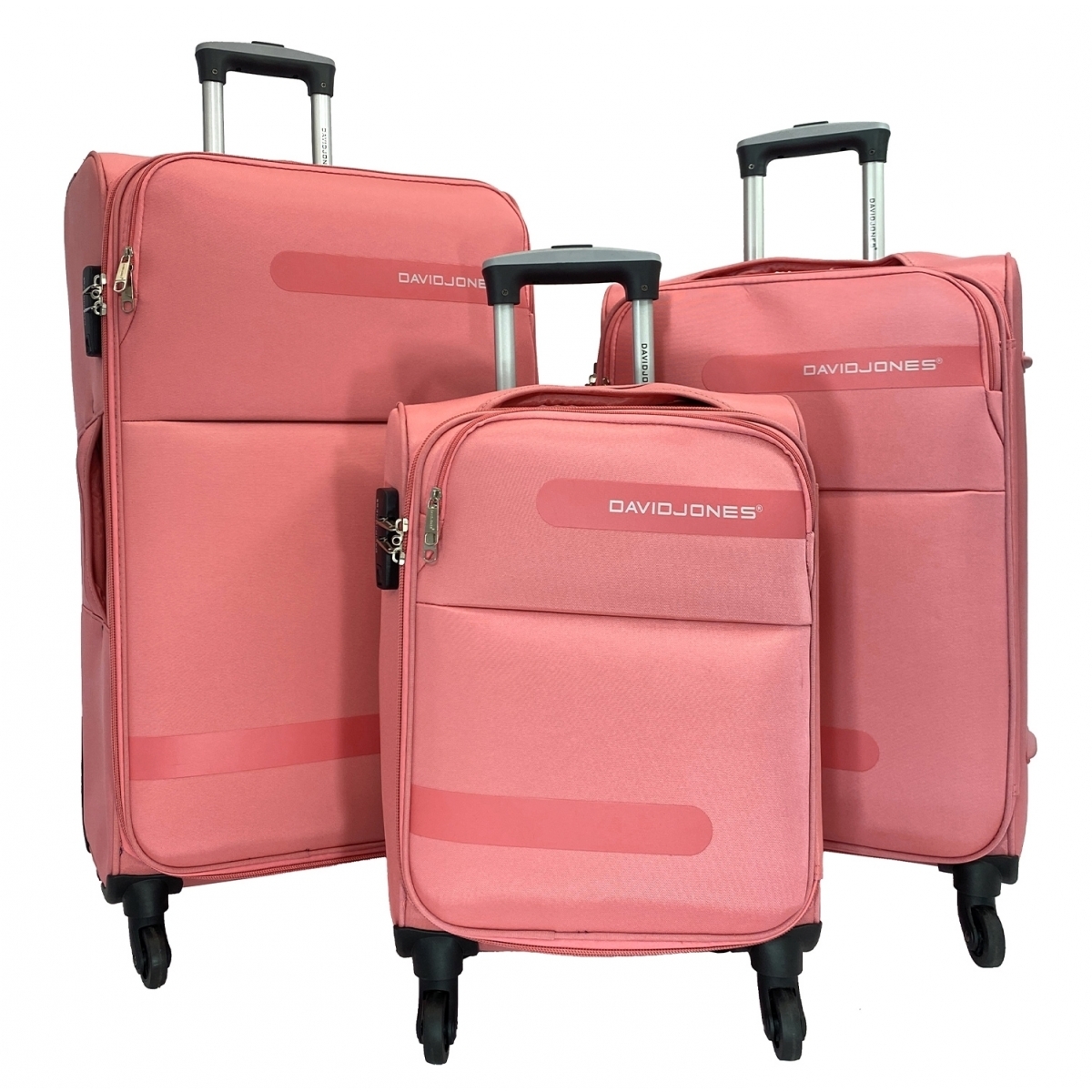 Lot de 3 valises dont 1 valise cabine souples David Jones Synthétique au  meilleur prix