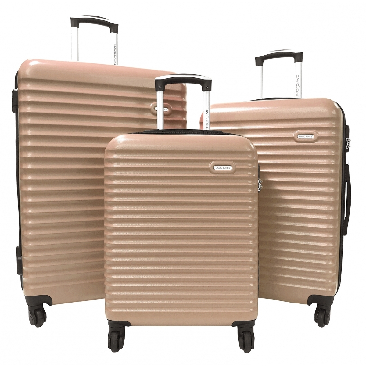 David Jones Lot 3 Valises Rigides dont 1 Valise Cabine David Jones TSA pas  cher 