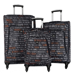 Lot De 3 Valises JET LAG Dubai - 39L, 100L, 140L - Coque Rigide Beige, Roues Multidirectionnelles, Serrure à Combinaison