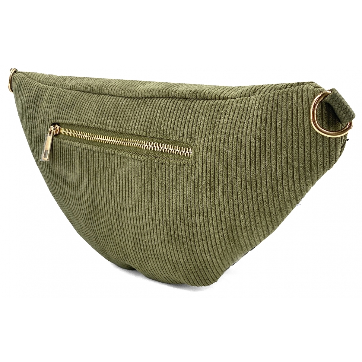 Sac Banane En Velours Côtelé – Vert, Bandoulière Réglable, Pour Voyage, Randonnée, Sport, Unisexe