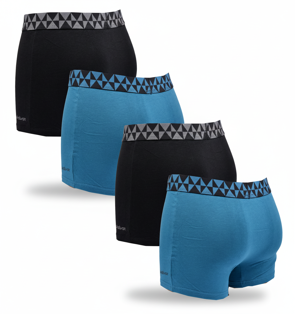 Boxer homme bleu coton stretch T2 Sport ATHENA : le lot de 3 boxers à Prix