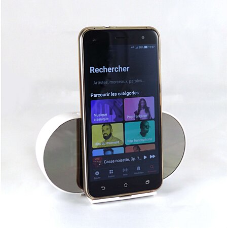 Radio-réveil design HP Bluetooth Blanc Heliclock - Inovalley