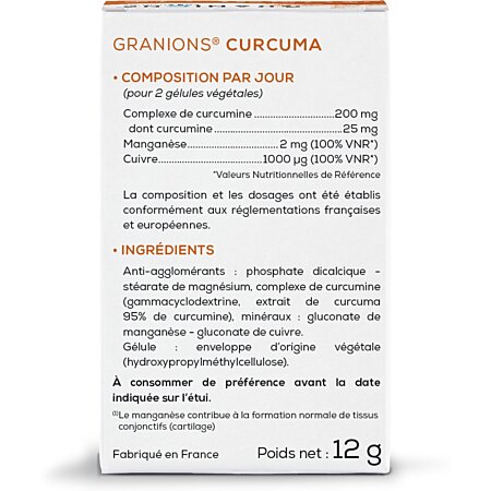 Granions Curcuma 30 gélules végétales