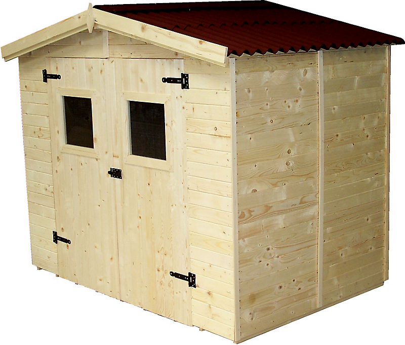 Abri panneaux bois massif 16 mm avec plancher 5,04 m²