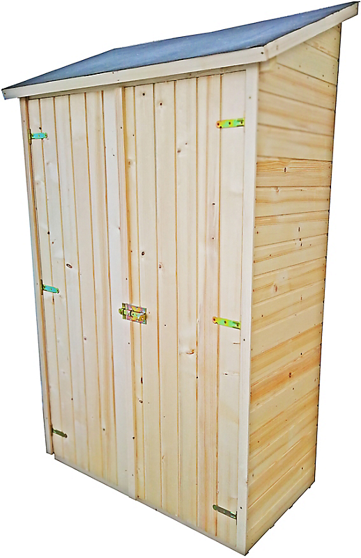 Abri panneaux bois massif 16 mm mural avec plancher 0,81 m²