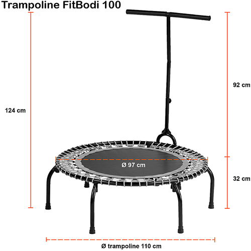 Trampoline fitness Fitbodi 100 - KANGUI