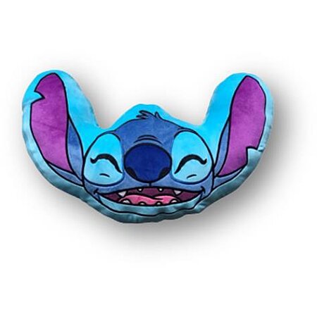 Disney Stitch Grand Coussin tête bleu 50 cm